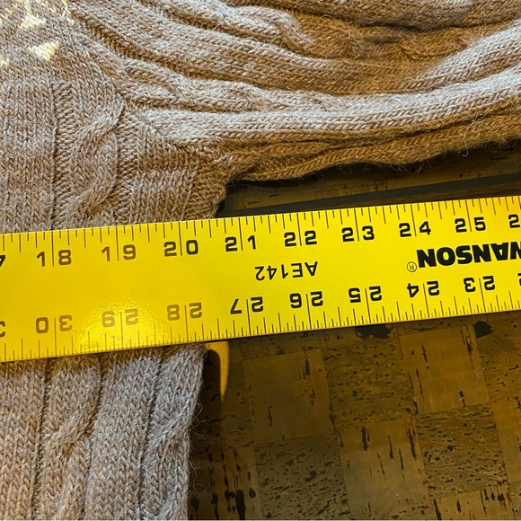 vintage montana woolen shop grandma cardigan fair isle cable knit made in usa. - Picture 12 of 13